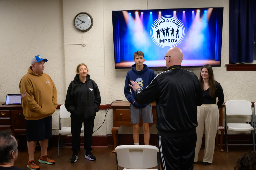 Karl Ring coaching a scene at a Morristown Improv jam, Morristown NJ